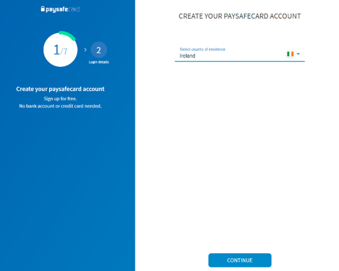 Paysafe Create your account